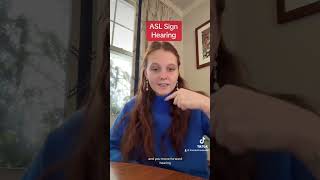 Learn How To Sign quotHearingquot in ASL for Beginners  American Sign Language shorts [upl. by Knipe290]