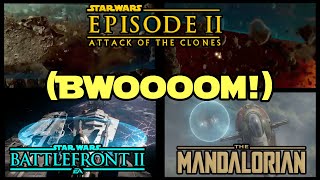 JangoBoba Fett Seismic Charge ALL VERSIONS AOTC Battlefront II The Mandalorian Comparison [upl. by Eidac]