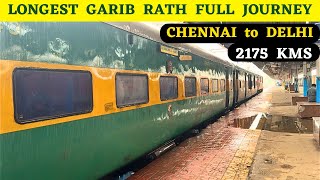 Longest Garib Rath Express of India  Chennai Central to Hazrat Nizamuddin [upl. by Tella311]