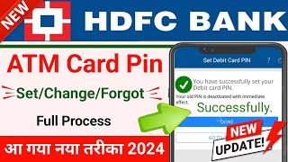 HDFC Bank ka atm pin kaise banaye phone se 2024How to set hdfc ATM card pin through mobile banking [upl. by Anifled]