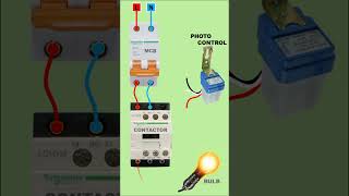 Photocell Sensor and Contactor Circuit electrical photocellconnection [upl. by Sokim934]