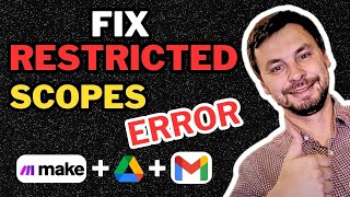 FIX restricted scopes with customer gmailcom accounts  Makecom  Google Drive  Gmail [upl. by Nibroc]