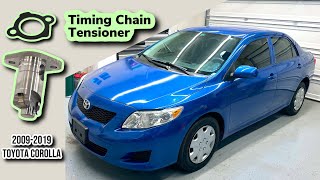 How To Replace Timing Chain Tentioner Gasket Toyota Corolla 20092013 18L [upl. by Berlyn]