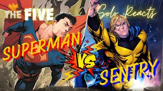 DC VS MARVEL  SUPERMAN VS SENTRY FULL ANIMATION By Foltest Animations  THE FIVE REACTS [upl. by Nazarius]