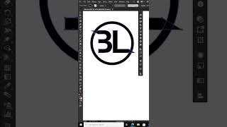 How to Make BL Logo Design in Adobe Illustrator  Typography logo  Digital Art Designs [upl. by Whipple]