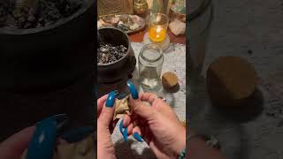 A way to burn loose incense without a charcoal disk 🖤✨🔥 cauldron witchytips incense [upl. by Sapphire493]