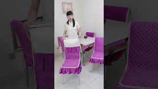 Part 7 chair set chair cushion tablecloth dining table and chair cover flannel onepiece chair cover [upl. by Nurav]