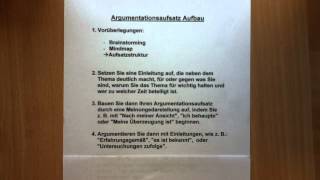 Argumentationsaufsatz schreiben  Aufbau und Erklärung [upl. by Ahtrim310]