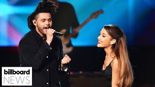 Ariana Grande and The Weeknd Tease ‘Save Your Tears’ Remix  Billboard News [upl. by Wisnicki]