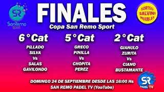 Finales de 6°  5° Y 2° Cat Torneo de PADEL Copa quotSan Remo Sportquot [upl. by Atinwahs481]