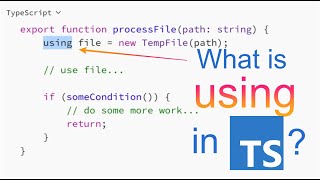 5 Error handling  Error Handling with the Using Keyword in TypeScript [upl. by Ecirtram]