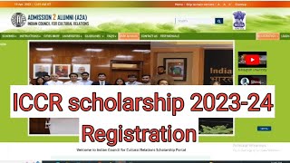 How to register in ICCR Scholarship 202324  ICCR Scholarship 202324 ICCR [upl. by Yanahc]