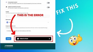 How to Fix Failed to Fetch Errors on OpenSea [upl. by Neyu]