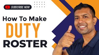 HOW TO MAKE DUTY ROSTER IN EXCELDuty Roster kaise banate hai Duty Roster [upl. by Rellek]