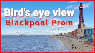 Birds eye view Blackpool Prom  High Tide [upl. by Nimzzaj]