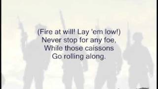 The Caisson Song Original US Army Song  Singalong with Lyrics [upl. by Flavia922]