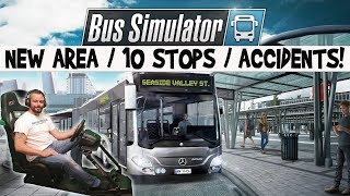 Bus Simulator  NEW ROUTE and a small accident  PS4XboxPC [upl. by Caputto]