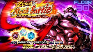 GOD OF DESTRUCTION TOPPO ZENKAI RUSH BATTLE FLOOR 30 GAMEPLAY  Dragon Ball Legends Gameplay [upl. by Aedni]