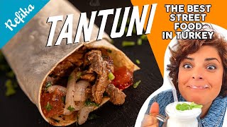 Refikas Irresistible TANTUNI Recipe 🌯Turkish Beef Wraps  Mouthwatering Turkish Street Food [upl. by Netnilc]