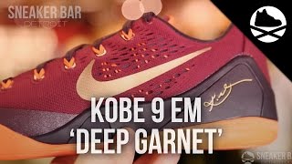 Nike Kobe 9 EM quotDeep Garnetquot  Review [upl. by Aetnuahs270]