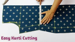 KurtiSuit Cutting and Stitching Step by StepEasy Kurti Cutting for Beginners with Very Useful Tips [upl. by Stag]