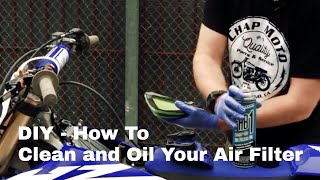 How to Properly Clean and ReOil Your Dirt Bike Air Filter using Maxima Products [upl. by Meil]