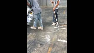 Warehouse Concrete Floor Cleaning Process  Diamond Concrete Cleaning and Tire Mark Removal [upl. by Lauder]