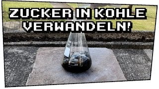 Zucker in Kohle verwandeln Zucker  Schwefelsäure  Techtastisch 04 [upl. by Terrena306]