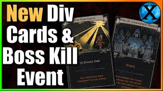 PoE 322 Where Might the New Divination Cards Drop amp Boss Kill Event [upl. by Asseram]