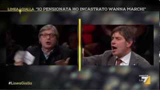 Linea Gialla  Sgarbi quotSe vai da Wanna Marchi sei un coglione tuquot [upl. by Lednem]