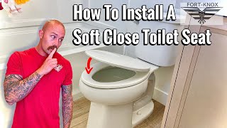 How To Install A Soft Close Toilet Seat  Kohler American Standard TOTO Delta amp Glacier Bay [upl. by Aloiv]