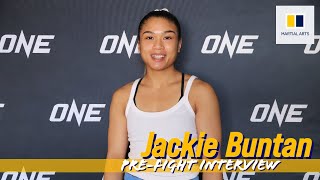 Jackie Buntan talks Diandra Martin clash  ONE Championship Fight Night 10 [upl. by Lydell368]