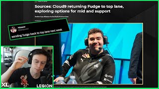 Caedrel Reacts To C9 Roster Changes Fudge Top Zven Support [upl. by Lrae]