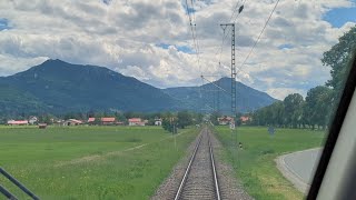 Führerstandsmitfahrt in der Kochelseebahn RB66 von Tutzing bis nach Kochel am See BR2442Talent 2 [upl. by Oirotciv]