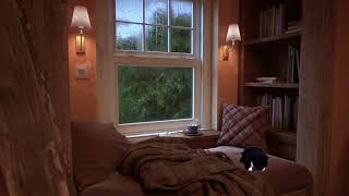 Cozy Reading Corner By The Window  ASMR Ambience Relaxing Rain Sounds [upl. by Aetnahc]