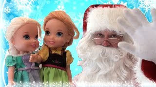 Anna and Elsa Toddlers Christmas Shopping Adventure Meet the Real Santa  Ep 14  Toys In Action [upl. by Ainnat]