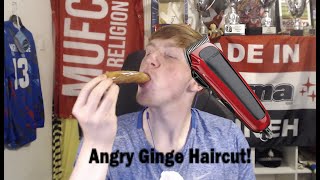 HOW TO DO A TAPER FADE HAIRCUT ON ANGRY GINGE [upl. by Dorey]