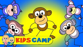 Five Little Monkeys Jumping on the Bed  More Nursery Rhymes And Kids Songs by KidsCamp [upl. by Anej753]