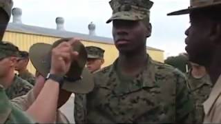 US Marine Corps Drill Instructor vs US Army Drill Sergeant [upl. by Annaj]