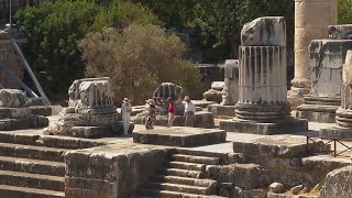 Ancient temple in western Turkey captivates visitors with intricate carvings and tall pillars [upl. by Nuahsar]