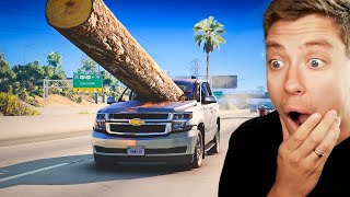 Reacting To MOST Realistic Highway Car Crashes in BEAMng [upl. by Lundell]