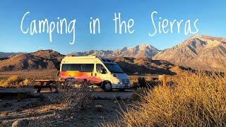 Into The Sierra Mountains Pomona RV Show Bound Full Time Van Life [upl. by Anaela]