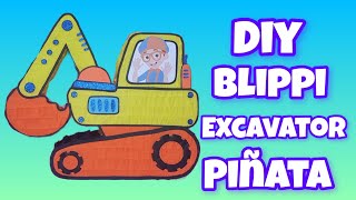 DIY BLIPPI EXCAVATOR PIÑATA  BRICOLAJE  PASO A PASO  COMO HACER  LourDestinyDIY  HOW TO MAKE [upl. by Apgar501]