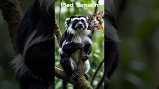 Pied Tamarin FUN FACT animalsshorts fun FACT [upl. by Winnie]