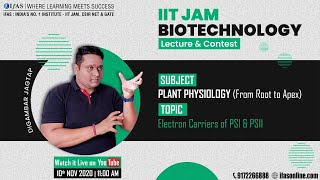 9 ELECTRON CARRIERS OF PSI amp PSII  IIT JAM BIOTECHNOLOGY  PLANT PHYSIOLOGY FORM ROOT TO APEX [upl. by Maryellen]