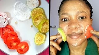 HOW QUICK DO THEY WHITEN THE SKIN THE DIFFERENCE BETWEEN LEMON TOMATOES amp BAKING SODA SCRUB [upl. by Stempien]