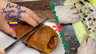 PAN DE JAMON NAVIDEÑO VENEZOLANO BRIOCHE PASO A PASO [upl. by Pietrek725]