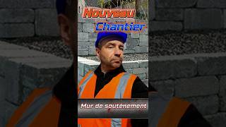 Je commence un nouveau chantier mur de soutènement [upl. by Ariahs87]