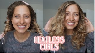 OVERNIGHT HEATLESS CURLS HAIRSTYLE for LONG MEDIUM AND SHORT HAIR [upl. by Yk517]