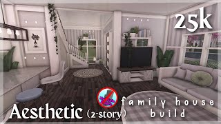 25K BLOXBURG AESTHETIC FAMILY HOUSE BUILD 2STORYNO GAMEPASS [upl. by Arte498]